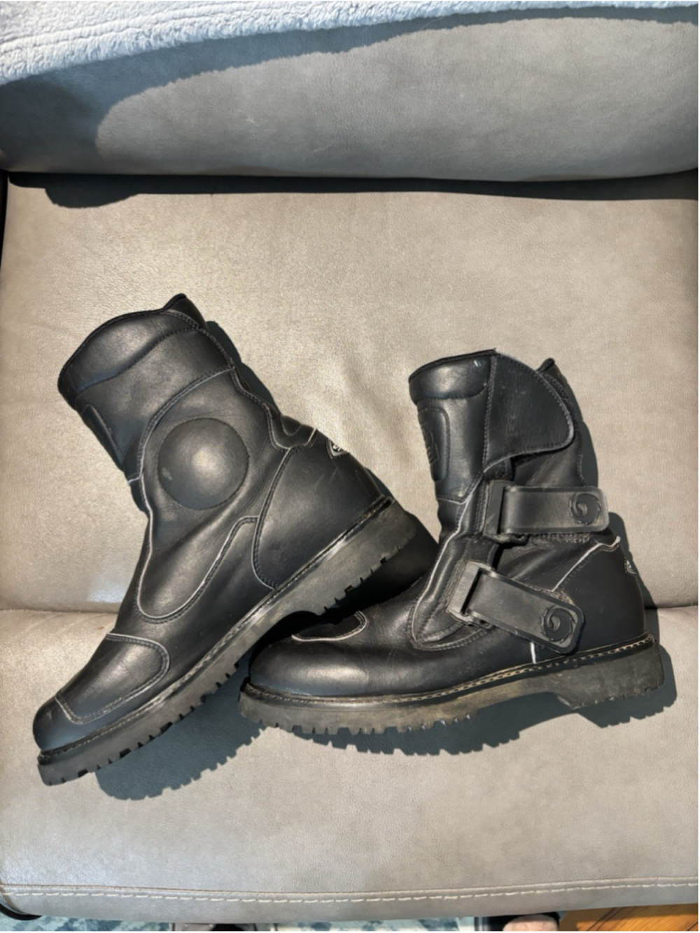 SIDI Scramble Motorcycle Riding Boots EU 39 US 6 Mens Leather Black Straps